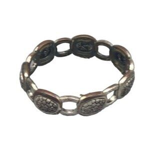 Silver color turtle shell designed bracelet costume jewelry stretchable READ